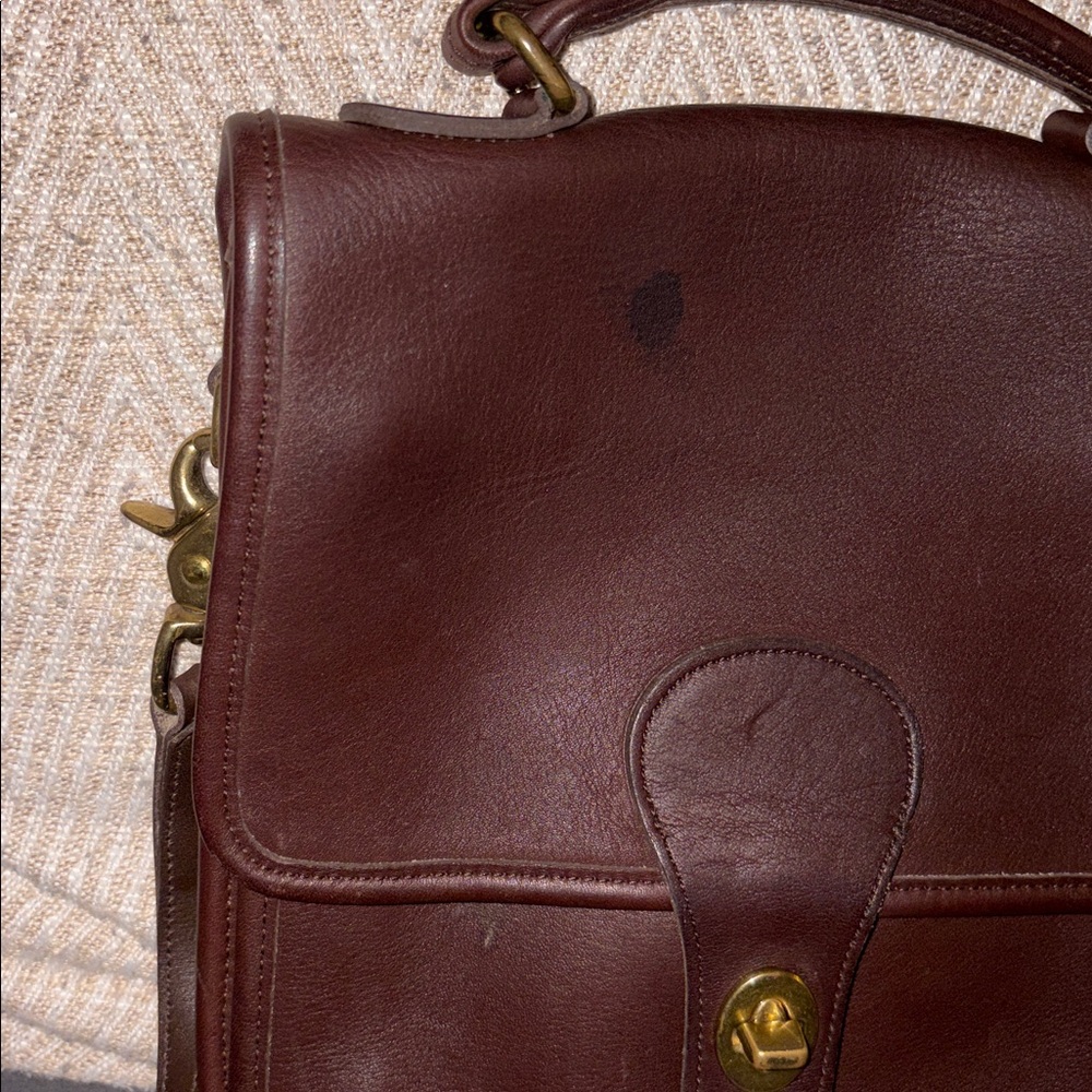 Vintage coach brown leather crossbody - Picture 2 of 12